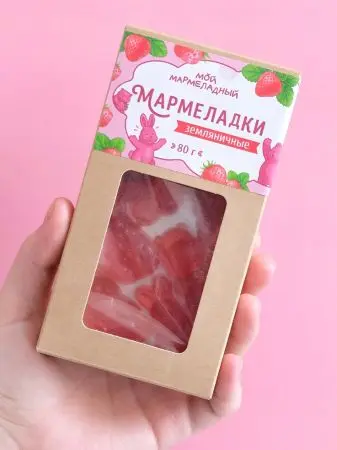 Мармелад без сахара земляничный, 80 г