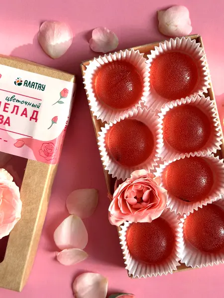 Мармелад цветочный Роза в крафтовой упаковке 100 г Мармелад цветочный Роза в крафтовой упаковке 100 г