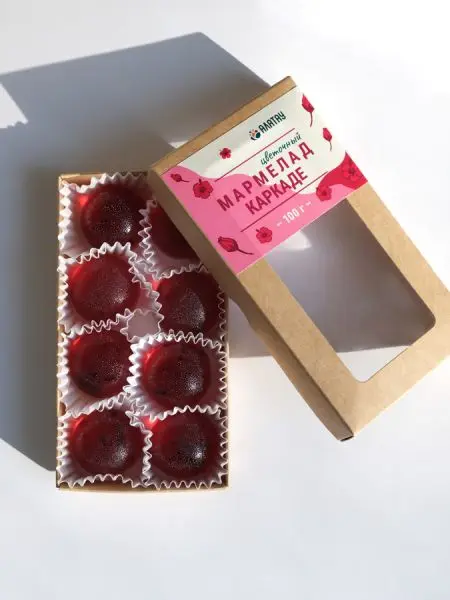 Мармелад цветочный Каркаде в крафтовой упаковке 100 г Мармелад цветочный Каркаде в крафтовой упаковке 100 г